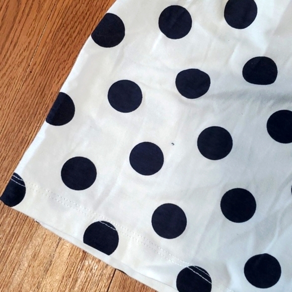 NWOT Rare Editions Solid Knit Navy Top Polka Dot Shorts Nautical Beach Set Sz 7 - Picture 13 of 17